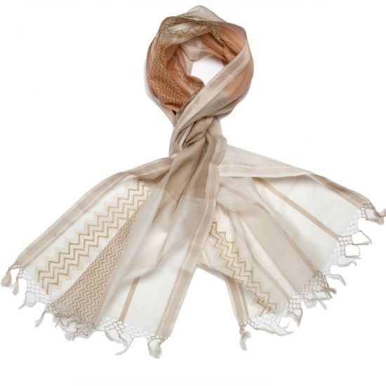 Aurora Chevron Scarf - Sand/Bisque